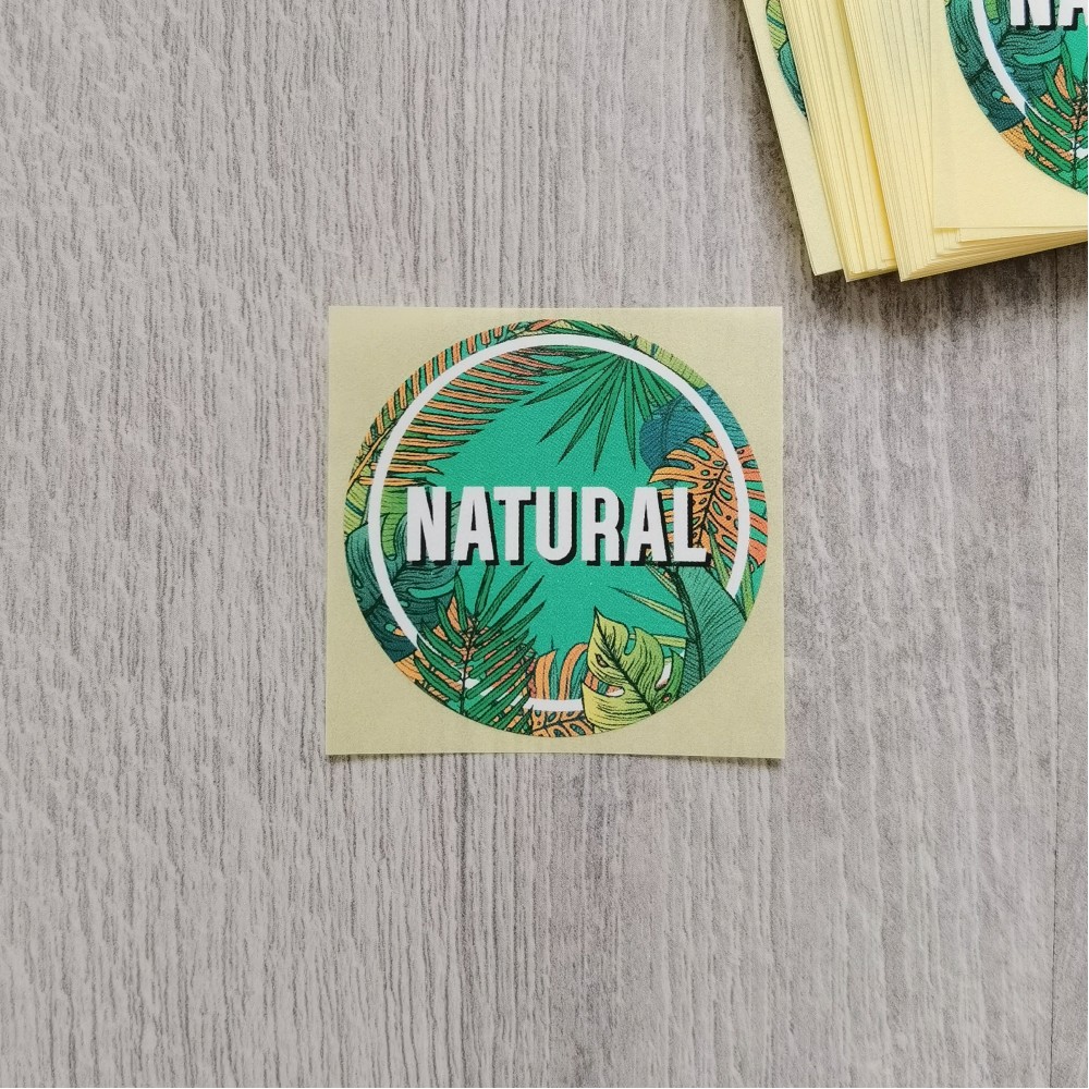 Наклейка "Natural", диаметр 4 см